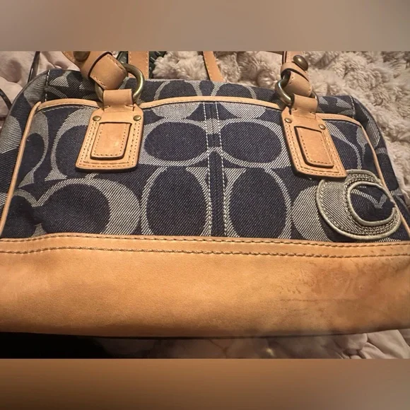 Authentic Coach Vintage Legacy Denim Sig. Medium Lily Handbag!! RARE - Picture 14 of 15